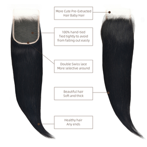 KSWIGS Venta Directa de Fábrica, Cierre de Encaje 4x4, Cabello Humano 100% Virgen, Línea de Cabello Natural, 10-40 Pulgadas, Color Personalizado para Venta al por Mayor en Salones de Belleza - Product Image 6