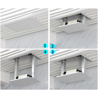 Nuevo Soporte de Techo Motorizado Retráctil de Doble Columna Oculto y Ajustable en Altura para Cámara y Proyector JGST