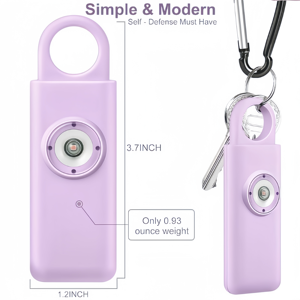 Personal Alarm 130Db, Emergency Safety Key <strong>Chain</strong> Night Workers Self-defense Security Alarm With Mini Led Flashlight - Product Image 3