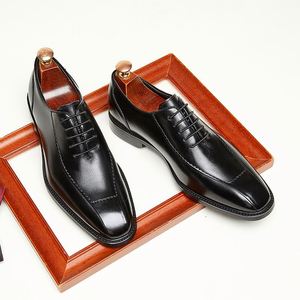 Zapatos de Vestir Formales de Estilo Italiano de Lujo para Hombre, Zapatos Oxford de Cuero con Cordones, Hechos a Mano, Personalizados para Negocios y Bodas - Product Image 2