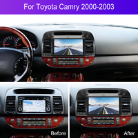 Autoradio Android Podofo 9 pouces double DIN 4+64G avec CarPlay sans fil et Android Auto pour Toyota Camry 2000-2003 IPS DSP GPS RDS WIFI