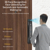 Cerradura Digital WiFi M03 con Reconocimiento Facial 3D, Videoportero, Almacenamiento en la Nube, Contraseña, Desbloqueo Remoto para Puertas de Acero Inoxidable y Madera