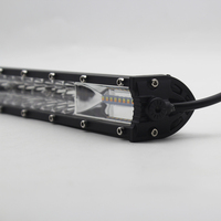 Barre lumineuse LED combinée 13,5 pouces 120W blanc ambre, droite et incurvée, avec fonction stroboscopique, pour véhicules tout-terrain, camions, UTV, VTT, 9-32V