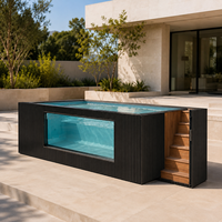 Piscine sur mesure en conteneur maritime, piscine modulaire portable hors sol pour hôtel, complexe hôtelier, extérieur