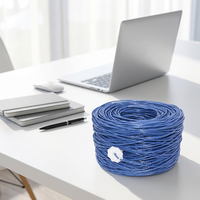 Câble Ethernet UTP CAT6 1000FT en rouleau, 23AWG, cuivre nu massif, 550MHz, pour réseau LAN, Internet, bureau, installation à domicile