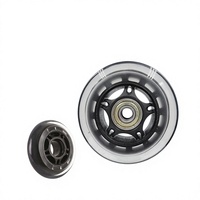 Roue pivotante silencieuse transparente en PU Changchun 75mm/65mm pour patins à glace, trottinettes, vélos d'enfants et utilisations auxiliaires