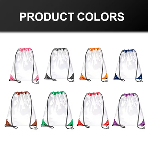 Sac <span class=keywords><strong>à</strong></span> dos <span class=keywords><strong>à</strong></span> cordon personnalisé avec logo, sac <span class=keywords><strong>à</strong></span> dos coloré en PVC transparent, sac <span class=keywords><strong>à</strong></span> cordon pour la gym, le sport, recyclable, avec cordons - Product Image 2