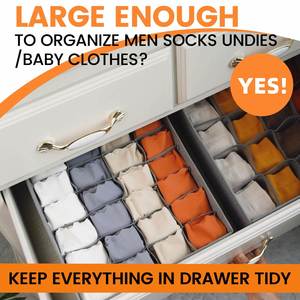 Modern Design Fabric Sock <b>Storage</b> <b>Box</b> Foldable Divided Compartments Household Organizing <b>Underwear</b> Bra <b>Storage</b> <b>Box</b> - Product Image 6