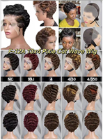 Perruque en cheveux humains ondulés courts de type pixie, en dentelle frontale 13x4, vierge, non traitée, de qualité Remy, en provenance du Cambodge, en gros à bas prix