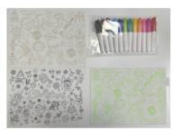 Stylo effaçable et lavable non toxique, 12 et 14 couleurs, logo personnalisé, sûr pour les enfants