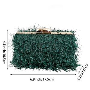 Bolso de mano con borlas grandes para mujer, elegante bolso de noche para cóctel, bandolera para vestido de novia, fiesta, o uso diario. - Product Image 5