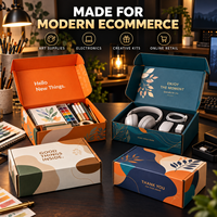 Boîte d'expédition personnalisée avec logo pour les petites entreprises, les fournitures de papeterie, les fournitures artistiques, les boutiques de détail et les cadeaux créatifs