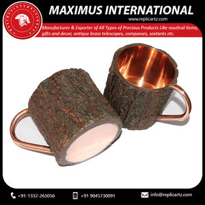 Tasse en céramique sculptée à la main en corne de boeuf Tasse à café de style médiéval et bière Stein pour vos boissons - Product Image 4