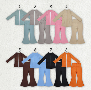 Conjuntos de Ropa Deportiva para Bebés Niñas, 8 Colores, Chaquetas y Pantalones de Yoga, 2 Piezas - Product Image 1
