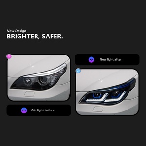 Apto para <span class=keywords><strong>BMW</strong></span> Serie 5 <span class=keywords><strong>E60</strong></span>, modelos 2003-2010. Estas son las luces diurnas LED de la versión Blue Eye Thunderbolt. - Product Image 2
