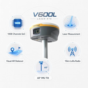 สวัสดี V600L เลเซอร์แบบมือถือกล้องคู่ RTK อุปกรณ์สำรวจรหัส GNSS RTK โดยไม่ล้มเหลว - Product Image 1