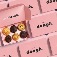 Boîtes à Biscuits Personnalisées en Gros avec Logo, Emballage Alimentaire Rose de Qualité Alimentaire, Boîtes à Pâtisserie avec Sachets