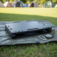 Table pliante rectangulaire moderne en acier pour 6 personnes, idéale pour le camping, les pique-niques, facile à plier et à nettoyer, parfaite pour la salle de sport.