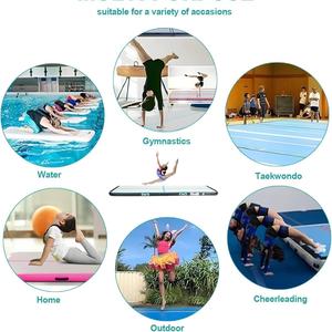 Colchoneta Inflable de PVC para Gimnasia, 4 Pulgadas de Grosor, <span class=keywords><strong>118</strong></span> Pulgadas de Largo, Impermeable, con Bomba de Aire - Product Image 5