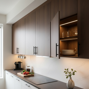 RONYU OEM Sampel Gratis Gagang Kabinet Baja Modern Warna Perunggu Gelap, Gagang & Kenop Furnitur, Tarikan Batang Solid untuk Dapur - Product Image 2