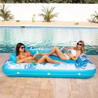 2025 nouveau été personnalisable en plein air natation parc aquatique coloré flottant loisirs chaise longue sangle fiable deux porte-gobelets