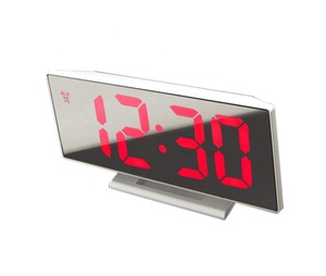 Nhựa Máy tính để bàn kỹ thuật số LED gương đồng hồ báo thức với nhiệt độ lịch dễ thấy số lớn hiển thị thông minh bảng đồng hồ - Product Image 6