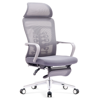 Chaise de bureau ergonomique pliable avec appui-tête réglable, dossier haut en tissu respirant, chaise de direction pivotante pour ordinateurs