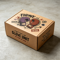 Boîte d'emballage en carton ondulé pour gants de boxe, équipement de sport de combat, conception personnalisée, logo sur mesure, étanche, vente en gros OEM ODM, pour salle de combat