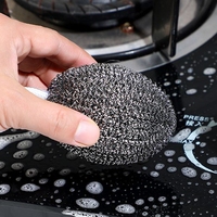 Éponge à récurer en acier inoxydable FF2794, brosse de nettoyage robuste, éponge pour vaisselle, éponge pour casseroles, éponge en acier, éponge à récurer
