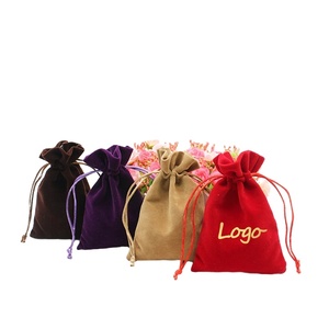 Custom Logo <b>Personalized</b> Recyclable Velvet Dust <b>Bag</b> Travel Portable Drawstring <b>Gift</b> <b>Bag</b> Multicolour Promotional Clothing - Product Image 1