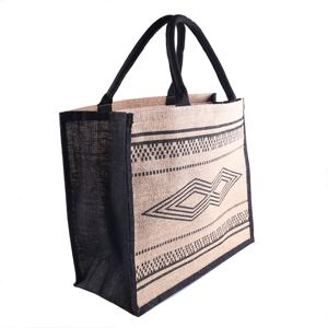 Sac de plage en jute écologique de grande taille pour femme, en gros, avec logo imprimé personnalisé - Product Image 4