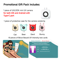 Kamera UV Portabel untuk Ponsel dan Tablet Cocok untuk iOS dan Android Cermin Kosmetik UV Mini Kamera Gambar dan Video