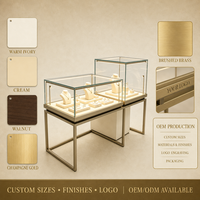 Vitrines à bijoux en acrylique avec combinaison de couleurs personnalisable pour salles d'exposition d'entreprises, bijouteries, boutiques de luxe