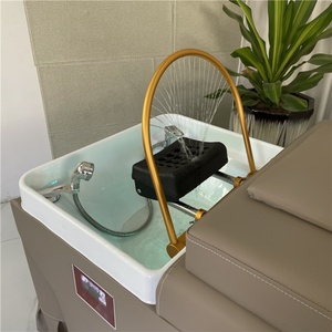 Lit de massage et de lavage des cheveux Kisen avec circulation d'eau, vapeur et bac de trempage des pieds - Product Image 4