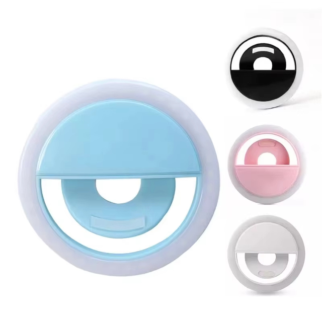 Portable Mini Ring Light Phone Laptop Selfies ABS LED Cell Phone Photo Video Splicing Light Clip Macaron Color Factory Direct