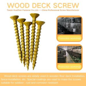 Chinese Factory #10 X 3-in Wood to Wood Deck <b>Screws</b> with Type 17 point wood deck <b>screws</b> - Product Image 5