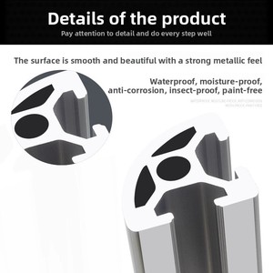 Profilé en aluminium 6063 norme européenne 2020R, en forme d'arc, <span class=keywords><strong>20x20</strong></span>, en alliage d'aluminium semi-circulaire, petit coin 20R pour découpe - Product Image 4