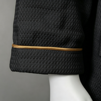 Peignoir gaufré confortable pour hôtel et spa, col châle, pour femmes, longueur genou, idéal pour l'hôtellerie, commande en gros