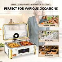 Chauffe-Plat Électrique Intelligent YT pour Buffet, Contrôle Numérique, 600W, Acier Inoxydable 304, pour Traiteur et Réceptions