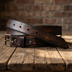 Cuir de vachette véritable pour homme, longueur personnalisée, avec broche en acier, imperméable, écologique, solide, carré, vintage, fabriqué à l'Uttar Pradesh - Product Image 1