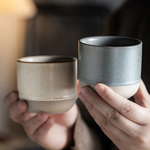 Vintage Handmade Pottery Espresso Cup Kung Fu Tea Master Cup Ceramic Coffee Cup for Home Office Use - Product Image 5