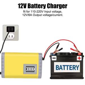 Chargeur de batterie universel <span class=keywords><strong>intelligent</strong></span> 12V 6A pour moto, voiture, scooter, matériel <span class=keywords><strong>PC</strong></span> automatique pour batteries Lifepo4 prise américaine standard - Product Image 5