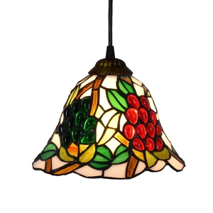 <span class=keywords><strong>Lustre</strong></span> Vintage européen en forme de feuille verte, pour Restaurant, pour salon, design antique, vitrail de Tiffany - Product Image 5