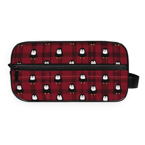 Red Color Customs Design Waterproof Makeup <b>Bag</b> Travel Cosmetic Pouch <b>Large</b> Capacity <b>Toiletry</b> Organizer Portable Wash <b>Bag</b> - Product Image 2