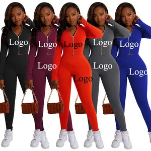 Rắn tracksuits dài tay áo legging biểu tượng tùy chỉnh cho phụ nữ quần áo phòng tập thể dục liền mạch Jogger hai mảnh phù hợp với S Slim Bộ