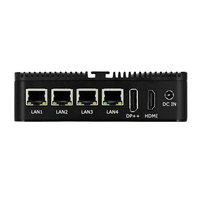 Mini ordenador PC barato de fábrica Intel N100 4 Core Dual 4 Lan Ethernet 6 USB Ubuntu Win 10 11 Nuc Nano PC industrial sin ventilador Mini