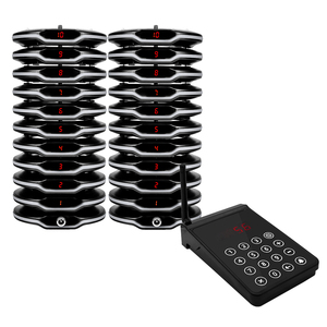 20 Máy nhắn tin 1 bàn phím Transmitter nhà hàng máy nhắn tin hệ thống bồi bàn gọi điện thoại hệ thống buzzer không dây phân trang cho quán cà phê tòa án thực phẩm - Product Image 1