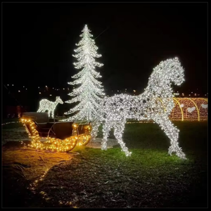 Decoraciones navideñas para exteriores, gran figura de Pegaso con luces LED, resistente al agua - Product Image 2