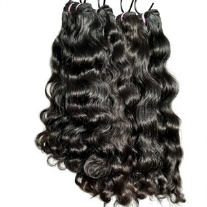 Cabello humano 100% indio. Cabello de un solo donante, doblemente cosido a máquina, en buen estado y con volumen. Cabello virgen de alta calidad premium con cutículas alineadas. - Product Image 3