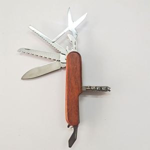 Couteau pliant en acier inoxydable avec logo personnalisé, design moderne, manche en bois, fait main, ambidextre, multifonction, couteau de cuisine d'extérieur - Product Image 1